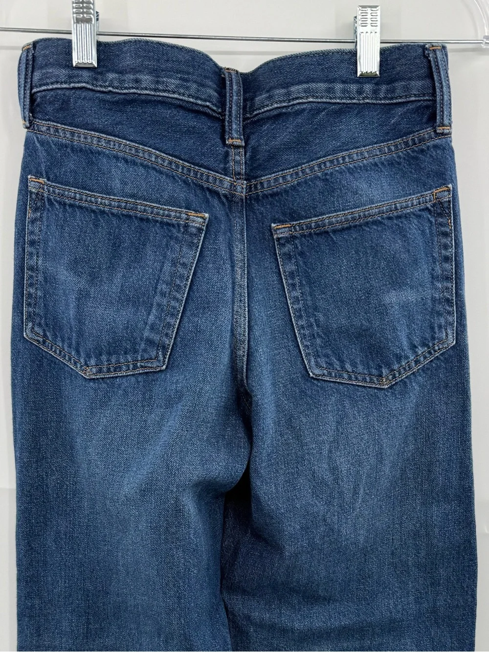 Gap Kids Baggy Jeans Youth Girls Size 14 Medium Wash 100% Cotton Wide Leg Denim